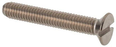 Value Collection - M3x0.50 Metric Coarse, 20mm OAL Slotted Drive Machine Screw - Flat Head, Grade 316 & A4 Stainless Steel, Uncoated, Without Washer - Exact Tool & Supply