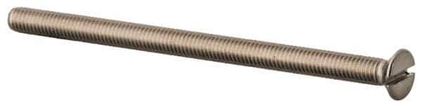 Value Collection - M3x0.50 Metric Coarse, 50mm OAL Slotted Drive Machine Screw - Flat Head, Grade 316 & A4 Stainless Steel, Uncoated, Without Washer - Exact Tool & Supply