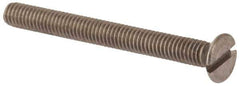 Value Collection - M4x0.70 Metric Coarse, 40mm OAL Slotted Drive Machine Screw - Flat Head, Grade 316 & A4 Stainless Steel, Uncoated, Without Washer - Exact Tool & Supply