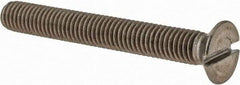 Value Collection - M5x0.80 Metric Coarse, 40mm OAL Slotted Drive Machine Screw - Flat Head, Grade 316 & A4 Stainless Steel, Uncoated, Without Washer - Exact Tool & Supply