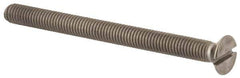 Value Collection - M5x0.80, 60mm OAL Slotted Drive Machine Screw - Flat Head, Grade 316 & A4 Stainless Steel, Uncoated, Without Washer - Exact Tool & Supply