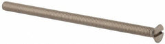 Value Collection - M5x0.80 Metric Coarse, 90mm OAL Slotted Drive Machine Screw - Flat Head, Grade 316 & A4 Stainless Steel, Uncoated, Without Washer - Exact Tool & Supply