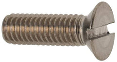 Value Collection - M6x1.00 Metric Coarse, 20mm OAL Slotted Drive Machine Screw - Flat Head, Grade 316 & A4 Stainless Steel, Uncoated, Without Washer - Exact Tool & Supply