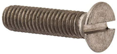Value Collection - M6x1.00 Metric Coarse, 30mm OAL Slotted Drive Machine Screw - Flat Head, Grade 316 & A4 Stainless Steel, Uncoated, Without Washer - Exact Tool & Supply