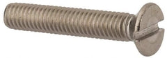 Value Collection - M6x1.00 Metric Coarse, 35mm OAL Slotted Drive Machine Screw - Flat Head, Grade 316 & A4 Stainless Steel, Uncoated, Without Washer - Exact Tool & Supply