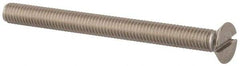Value Collection - M6x1.00 Metric Coarse, 70mm OAL Slotted Drive Machine Screw - Flat Head, Grade 316 & A4 Stainless Steel, Uncoated, Without Washer - Exact Tool & Supply