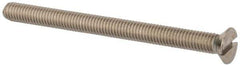 Value Collection - M6x1.00 Metric Coarse, 75mm OAL Slotted Drive Machine Screw - Flat Head, Grade 316 & A4 Stainless Steel, Uncoated, Without Washer - Exact Tool & Supply