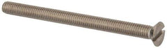 Value Collection - M6x1.00 Metric Coarse, 80mm OAL Slotted Drive Machine Screw - Flat Head, Grade 316 & A4 Stainless Steel, Uncoated, Without Washer - Exact Tool & Supply