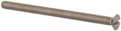 Value Collection - M6x1.00 Metric Coarse, 90mm OAL Slotted Drive Machine Screw - Flat Head, Grade 316 & A4 Stainless Steel, Uncoated, Without Washer - Exact Tool & Supply
