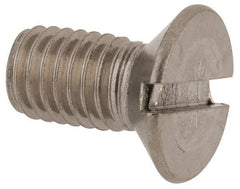 Value Collection - M8x1.25 Metric Coarse, 16mm OAL Slotted Drive Machine Screw - Flat Head, Grade 316 & A4 Stainless Steel, Uncoated, Without Washer - Exact Tool & Supply