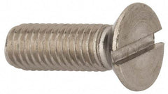 Value Collection - M8x1.25 Metric Coarse, 25mm OAL Slotted Drive Machine Screw - Flat Head, Grade 316 & A4 Stainless Steel, Uncoated, Without Washer - Exact Tool & Supply