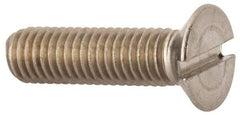 Value Collection - M8x1.25 Metric Coarse, 30mm OAL Slotted Drive Machine Screw - Flat Head, Grade 316 & A4 Stainless Steel, Uncoated, Without Washer - Exact Tool & Supply