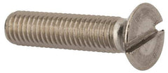 Value Collection - M8x1.25 Metric Coarse, 35mm OAL Slotted Drive Machine Screw - Flat Head, Grade 316 & A4 Stainless Steel, Uncoated, Without Washer - Exact Tool & Supply