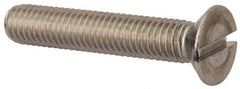 Value Collection - M8x1.25 Metric Coarse, 45mm OAL Slotted Drive Machine Screw - Flat Head, Grade 316 & A4 Stainless Steel, Uncoated, Without Washer - Exact Tool & Supply