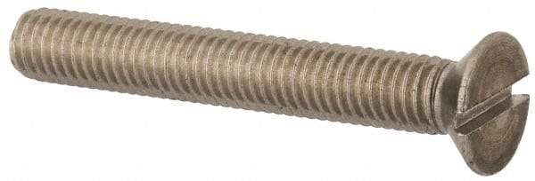 Value Collection - M8x1.25, 55mm OAL Slotted Drive Machine Screw - Flat Head, Grade 316 & A4 Stainless Steel, Uncoated, Without Washer - Exact Tool & Supply