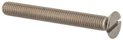 Value Collection - M8x1.25 Metric Coarse, 70mm OAL Slotted Drive Machine Screw - Flat Head, Grade 316 & A4 Stainless Steel, Uncoated, Without Washer - Exact Tool & Supply