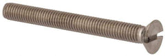 Value Collection - M8x1.25 Metric Coarse, 75mm OAL Slotted Drive Machine Screw - Flat Head, Grade 316 & A4 Stainless Steel, Uncoated, Without Washer - Exact Tool & Supply