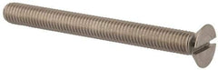 Value Collection - M8x1.25 Metric Coarse, 80mm OAL Slotted Drive Machine Screw - Flat Head, Grade 316 & A4 Stainless Steel, Uncoated, Without Washer - Exact Tool & Supply