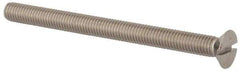 Value Collection - M8x1.25 Metric Coarse, 100mm OAL Slotted Drive Machine Screw - Flat Head, Grade 316 & A4 Stainless Steel, Uncoated, Without Washer - Exact Tool & Supply