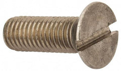 Value Collection - M10x1.50 Metric Coarse, 30mm OAL Slotted Drive Machine Screw - Flat Head, Grade 316 & A4 Stainless Steel, Uncoated, Without Washer - Exact Tool & Supply