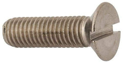 Value Collection - M10x1.50 Metric Coarse, 35mm OAL Slotted Drive Machine Screw - Flat Head, Grade 316 & A4 Stainless Steel, Uncoated, Without Washer - Exact Tool & Supply