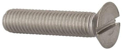 Value Collection - M10x1.50 Metric Coarse, 45mm OAL Slotted Drive Machine Screw - Flat Head, Grade 316 & A4 Stainless Steel, Uncoated, Without Washer - Exact Tool & Supply
