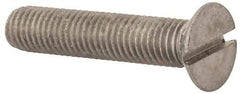 Value Collection - M10x1.50 Metric Coarse, 50mm OAL Slotted Drive Machine Screw - Flat Head, Grade 316 & A4 Stainless Steel, Uncoated, Without Washer - Exact Tool & Supply