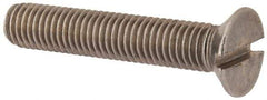 Value Collection - M10x1.50 Metric Coarse, 55mm OAL Slotted Drive Machine Screw - Flat Head, Grade 316 & A4 Stainless Steel, Uncoated, Without Washer - Exact Tool & Supply