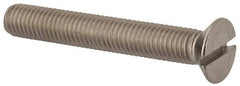 Value Collection - M10x1.50, 70mm OAL Slotted Drive Machine Screw - Flat Head, Grade 316 & A4 Stainless Steel, Uncoated, Without Washer - Exact Tool & Supply