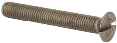 Value Collection - M10x1.50 Metric Coarse, 75mm OAL Slotted Drive Machine Screw - Flat Head, Grade 316 & A4 Stainless Steel, Uncoated, Without Washer - Exact Tool & Supply