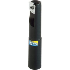 Iscar - 1-1/4" Cut Diam, 0.665" Max Depth of Cut, 1-1/4" Shank Diam, 8" OAL, Indexable Square Shoulder End Mill - Cylindrical Shank, 90° Lead Angle, Through Coolant, Series Helialu - Exact Tool & Supply