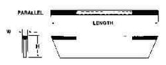 Empire - 1/8 Inch Wide x 1/2 Inch High x 4-1/2 Inch Long, Parallel Blade, Cutoff Blade - C6 Grade, Bright Finish - Exact Tool & Supply