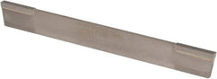 Made in USA - 1/8 Inch Wide x 1/2 Inch High x 4-1/2 Inch Long, Parallel Blade, Cutoff Blade - Micrograin Grade, Bright Finish - Exact Tool & Supply