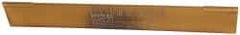 Made in USA - 1/16 Inch Wide x 1/2 Inch High x 4-1/2 Inch Long, Parallel Blade, Cutoff Blade - Micrograin Grade, TiN Coated - Exact Tool & Supply