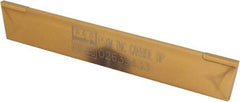 Made in USA - 1/8 Inch Wide x 7/8 Inch High x 6 Inch Long, Parallel Blade, Cutoff Blade - Micrograin Grade, TiN Coated - Exact Tool & Supply