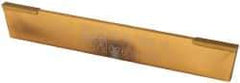 Made in USA - 3/16 Inch Wide x 7/8 Inch High x 6 Inch Long, Parallel Blade, Cutoff Blade - Micrograin Grade, TiN Coated - Exact Tool & Supply