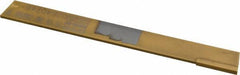 Made in USA - 3/32 Inch Wide x 1/2 Inch High x 4-1/2 Inch Long, Tapered Blade, Cutoff Blade - C6 Grade, TiN Coated - Exact Tool & Supply