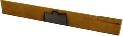 Made in USA - 1/8 Inch Wide x 1/2 Inch High x 4-1/2 Inch Long, Tapered Blade, Cutoff Blade - C6 Grade, TiN Coated - Exact Tool & Supply