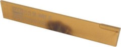 Made in USA - 1/8 Inch Wide x 11/16 Inch High x 5 Inch Long, Tapered Blade, Cutoff Blade - C6 Grade, TiN Coated - Exact Tool & Supply