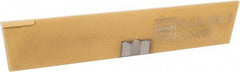 Made in USA - 1/8 Inch Wide x 1-1/8 Inch High x 6-1/2 Inch Long, Tapered Blade, Cutoff Blade - C6 Grade, TiN Coated - Exact Tool & Supply