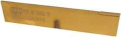 Made in USA - 3/16 Inch Wide x 1-1/8 Inch High x 6-1/2 Inch Long, Tapered Blade, Cutoff Blade - C6 Grade, TiN Coated - Exact Tool & Supply