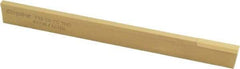 Made in USA - 1/8 Inch Wide x 1/2 Inch High x 4-1/2 Inch Long, Tapered Blade, Cutoff Blade - C6 Grade, TiN Coated - Exact Tool & Supply