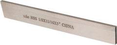 Interstate - 1/8 Inch Wide x 11/16 Inch High x 5 Inch Long, Parallel Blade, Cutoff Blade - M2 Grade, Bright Finish - Exact Tool & Supply