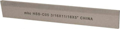 Interstate - 1/8 Inch Wide x 1-1/8 Inch High x 6-1/2 Inch Long, Parallel Blade, Cutoff Blade - M35 Grade, Bright Finish - Exact Tool & Supply