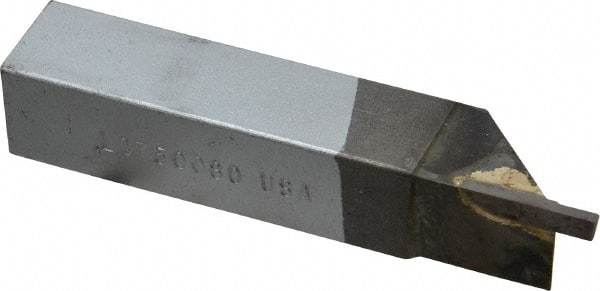 Accupro - 3/4 x 3/4" Shank, Cutoff & Grooving Single Point Tool Bit - LC-750080, Grade Micrograin - Exact Tool & Supply