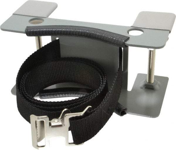 Made in USA - 4-1/4" Long x 8" Wide x 4-1/4" High, Gas Bench Mount Cylinder Bracket - Fits 4, 5, 6, 7, 8, 9, 10, 11, 12, 13, 14" Diameter Cylinders - Exact Tool & Supply