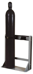 Made in USA - 12" Long x 28" Wide x 30" High, Gas Two Cylinder Wall/Floor Stand - Fits 4, 5, 6, 7, 8, 9, 10, 11, 12" Diameter Cylinders - Exact Tool & Supply