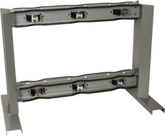 Made in USA - 24" Long x 48-1/2" Wide x 30" High, Gas Six Cylinder Floor Stand Rack - Fits 4, 5, 6, 7, 8, 9, 10, 11, 12" Diameter Cylinders - Exact Tool & Supply