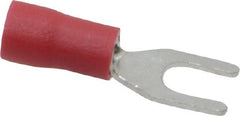 Ideal - #6 Stud, 22 to 18 AWG Compatible, Partially Insulated, Crimp Connection, Standard Fork Terminal - Exact Tool & Supply