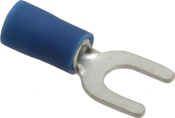 Ideal - #10 Stud, 16 to 14 AWG Compatible, Partially Insulated, Crimp Connection, Standard Fork Terminal - Exact Tool & Supply